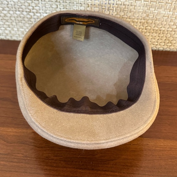 🌟HP🌟Camel Tan 100% Wool Ascot Rounded Cap  Country Gentlemen M - Picture 6 of 7